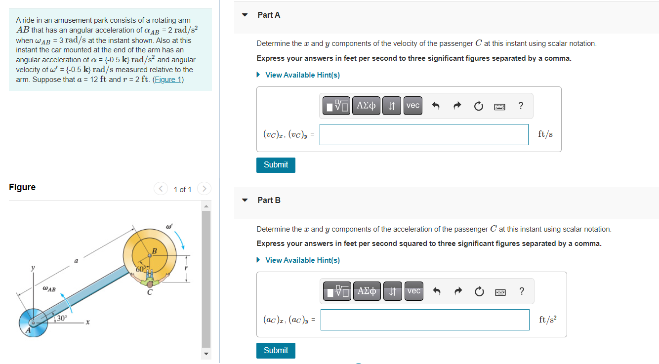 Solved A ride in an amusement park consists of a rotating | Chegg.com