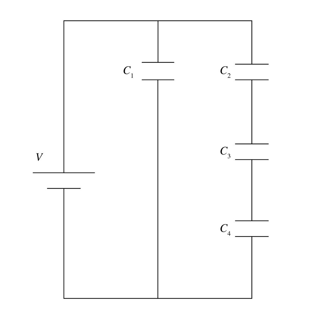 Solved Four Capacitors Are Arranged In The Circuit Shown In Chegg Com