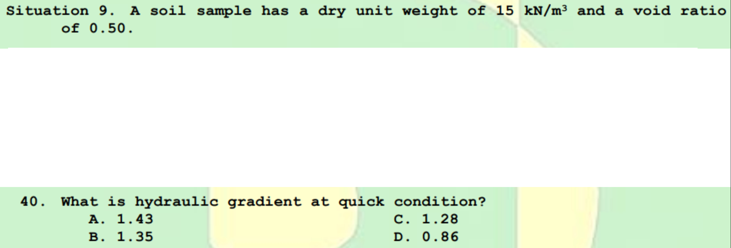 Quick Condition Solved What is hydraulic gradient at quick | Chegg.com