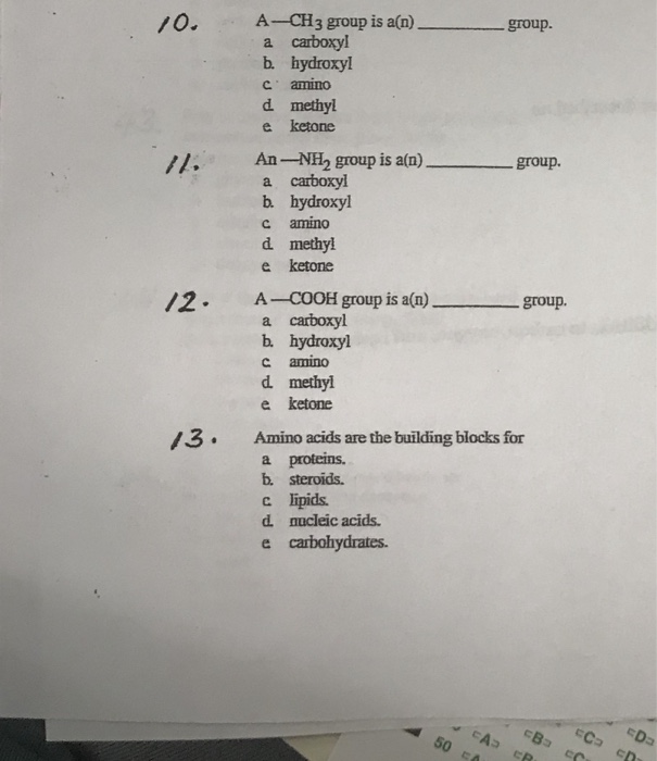 Solved A-CH3 Group Is A(n)group. A Carboxy B. Hydroxyl D | Chegg.com