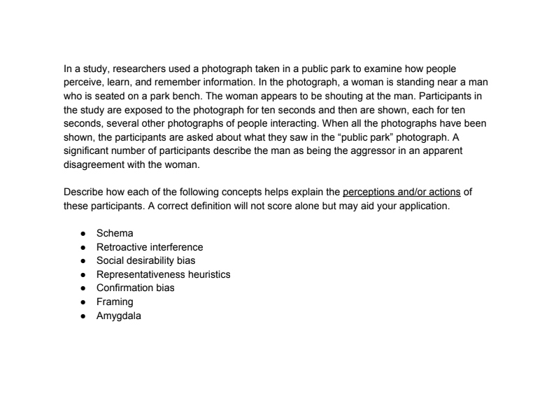 Solved In a study, researchers used a photograph taken in a | Chegg.com