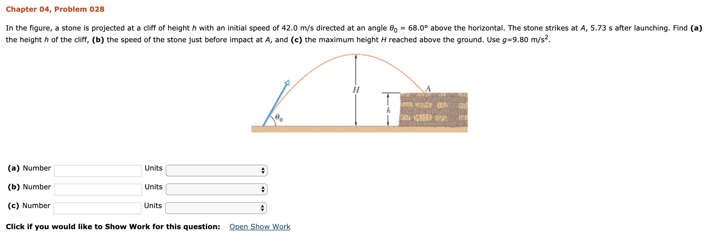 Solved Chapter 04 Problem 028 In The Figure A Stone Is Chegg Com