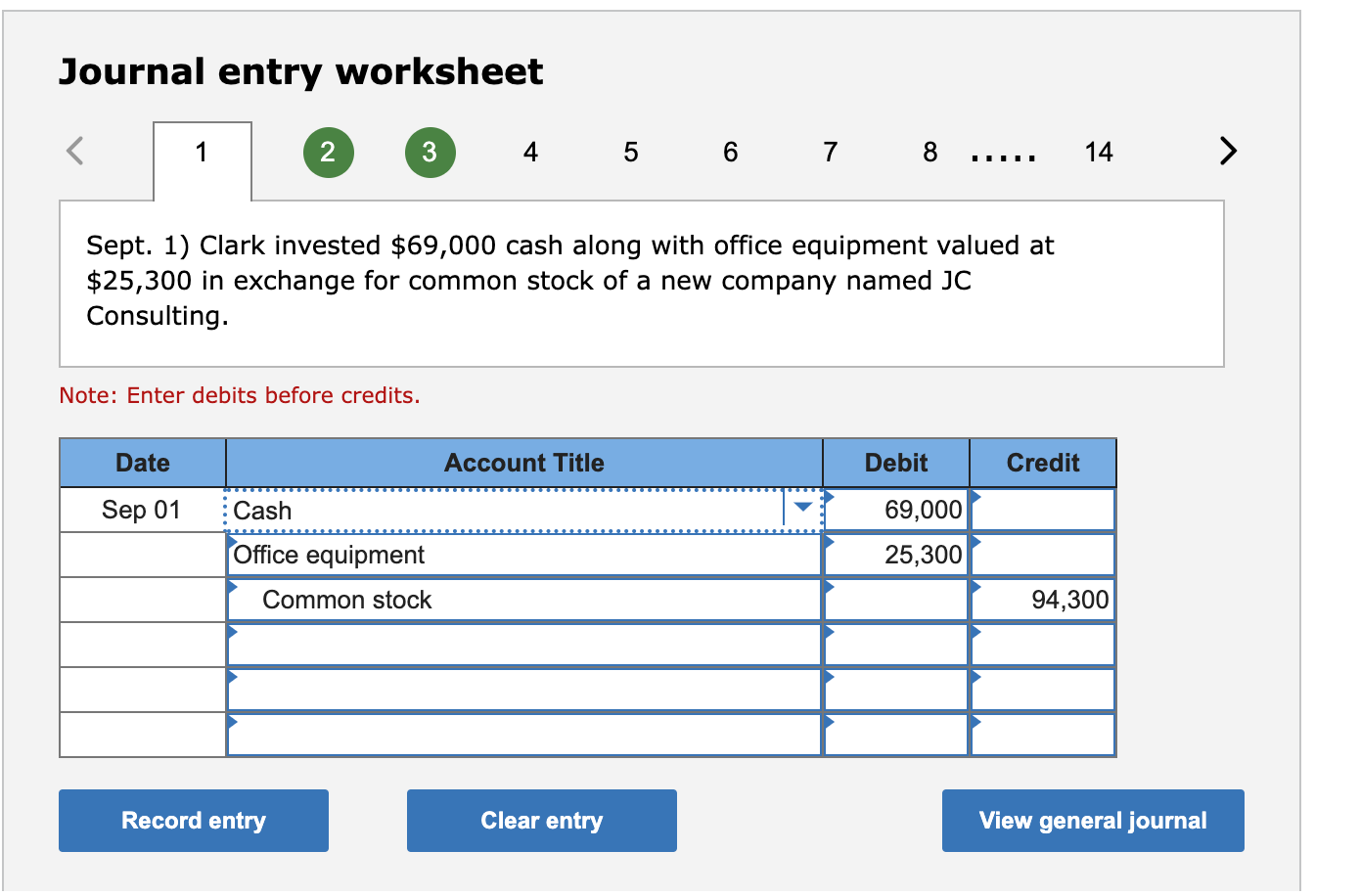 ビジネス・経済 Essentials of Accounting Solved Business transactions completed by Jean Clark during