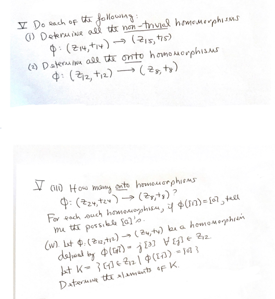 Solved I Do Each Of The Following: (1) Determine All The | Chegg.com