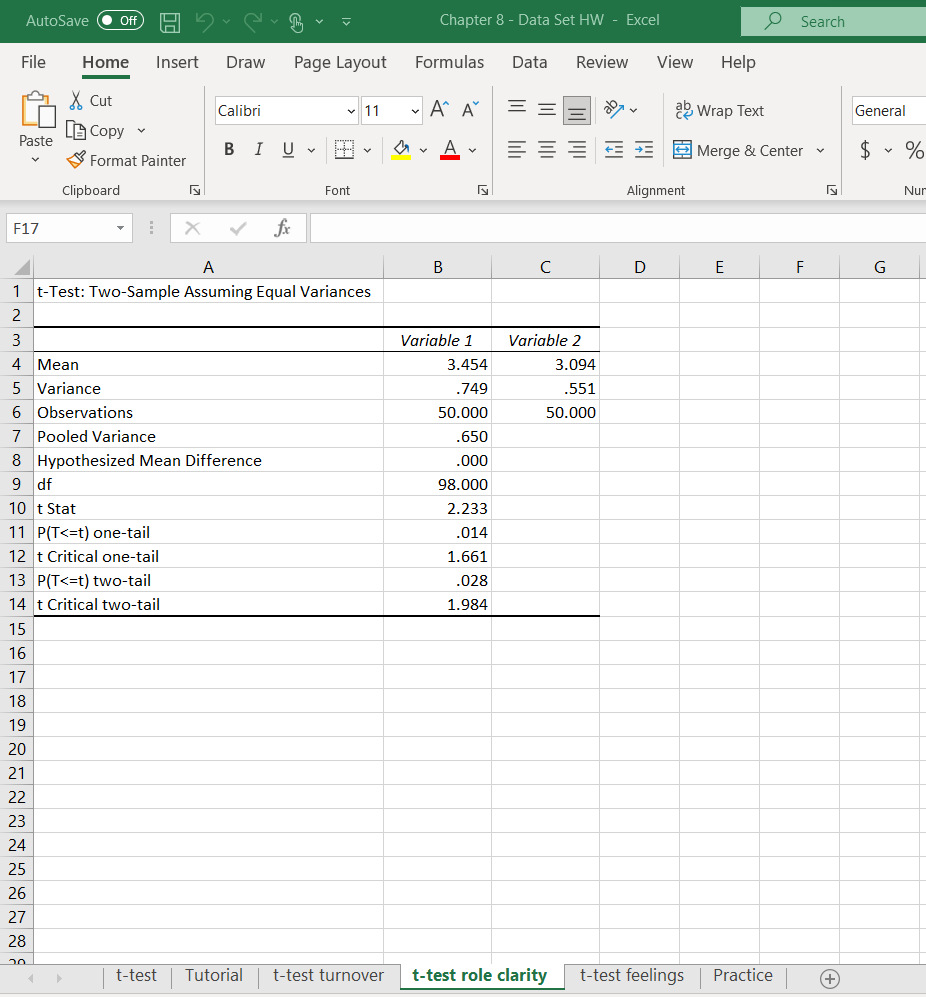 Solved Using data found in the “Practice” sheet of the Excel | Chegg.com