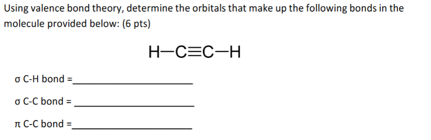 Solved Using Valence Bond Theory, Determine The Orbitals | Chegg.com