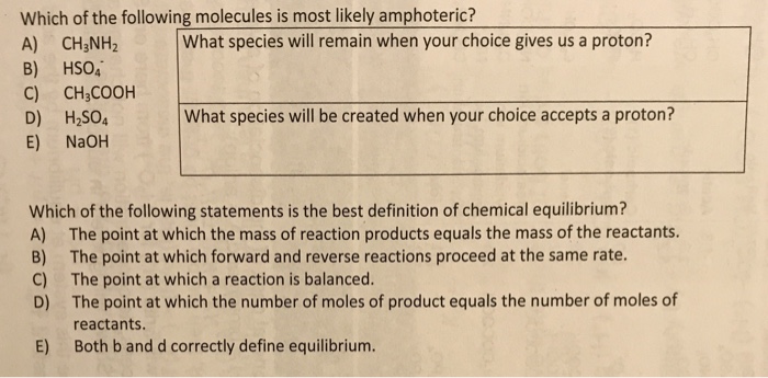 Solved Which of the following molecules is most likely | Chegg.com