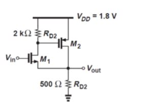 Solved In the amplifier in Fig 2b., the transistors have W/L | Chegg.com