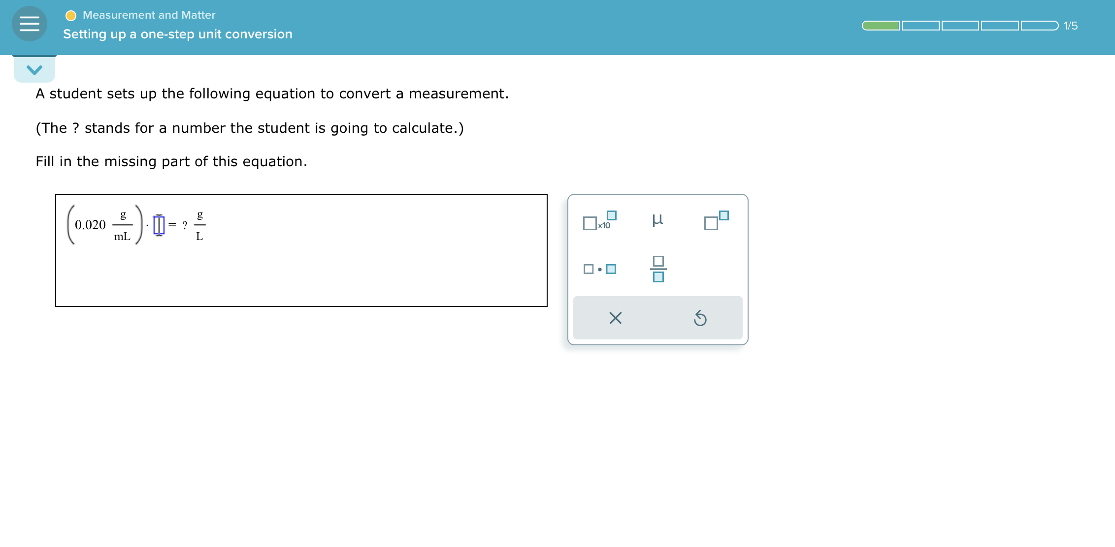 Solved A Student Sets Up The Following Equation To Convert A Chegg solved-a-student-sets-up-the-following-equation-to-convert-a-chegg