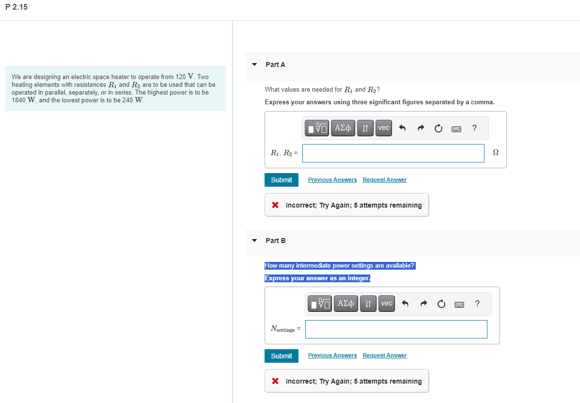 Solved We are designing an electric space heater to operate