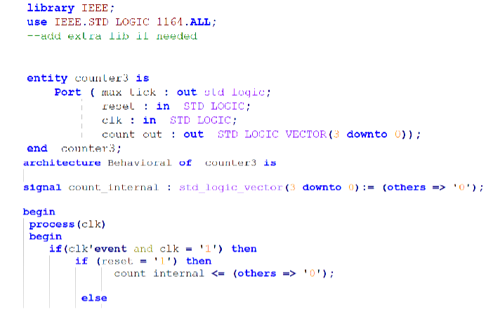 Solved Complete the design for a counter. Reset = ‘1’ will | Chegg.com