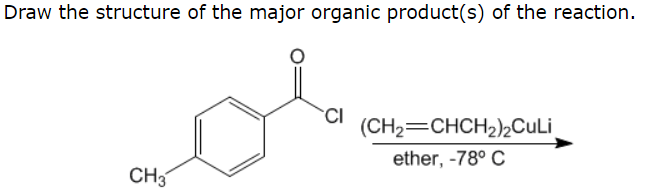 Solved Draw the structure of the major organic product(s) of | Chegg.com