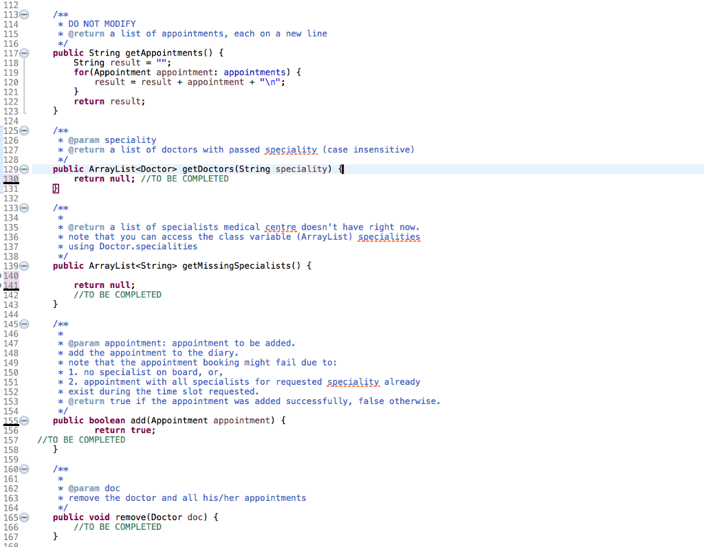 As previous stages have already done for Doctor.java, | Chegg.com