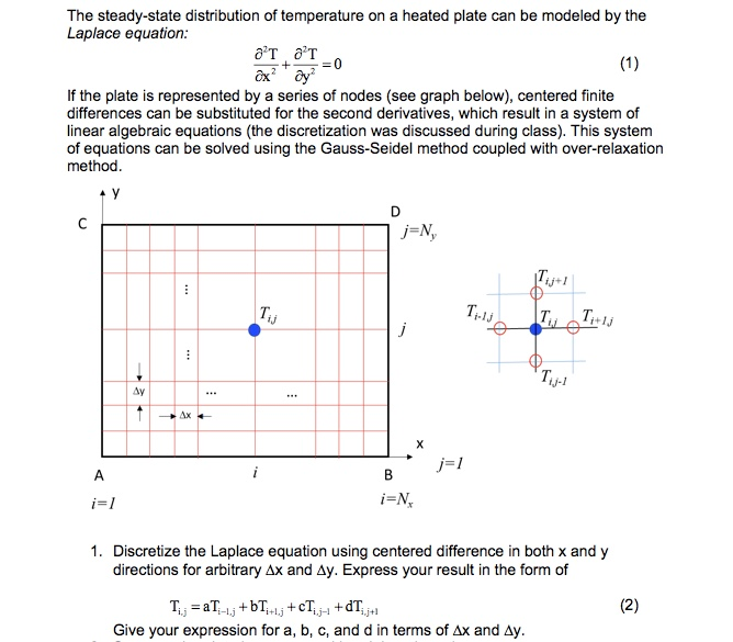 Solved The steady-state distribution of temperature on a | Chegg.com