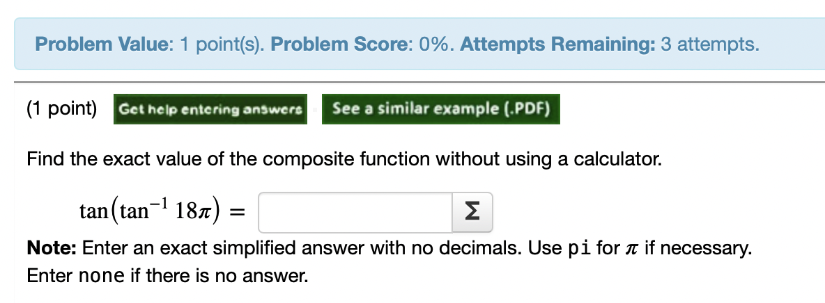 Solved Problem Value: 1 point(s). Problem Score: 0\%. | Chegg.com