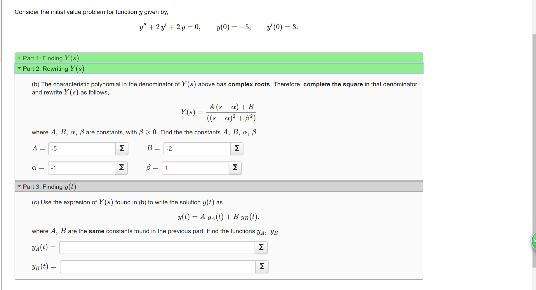 Solved Consider The Initial Value Problem For Function Y Chegg Com