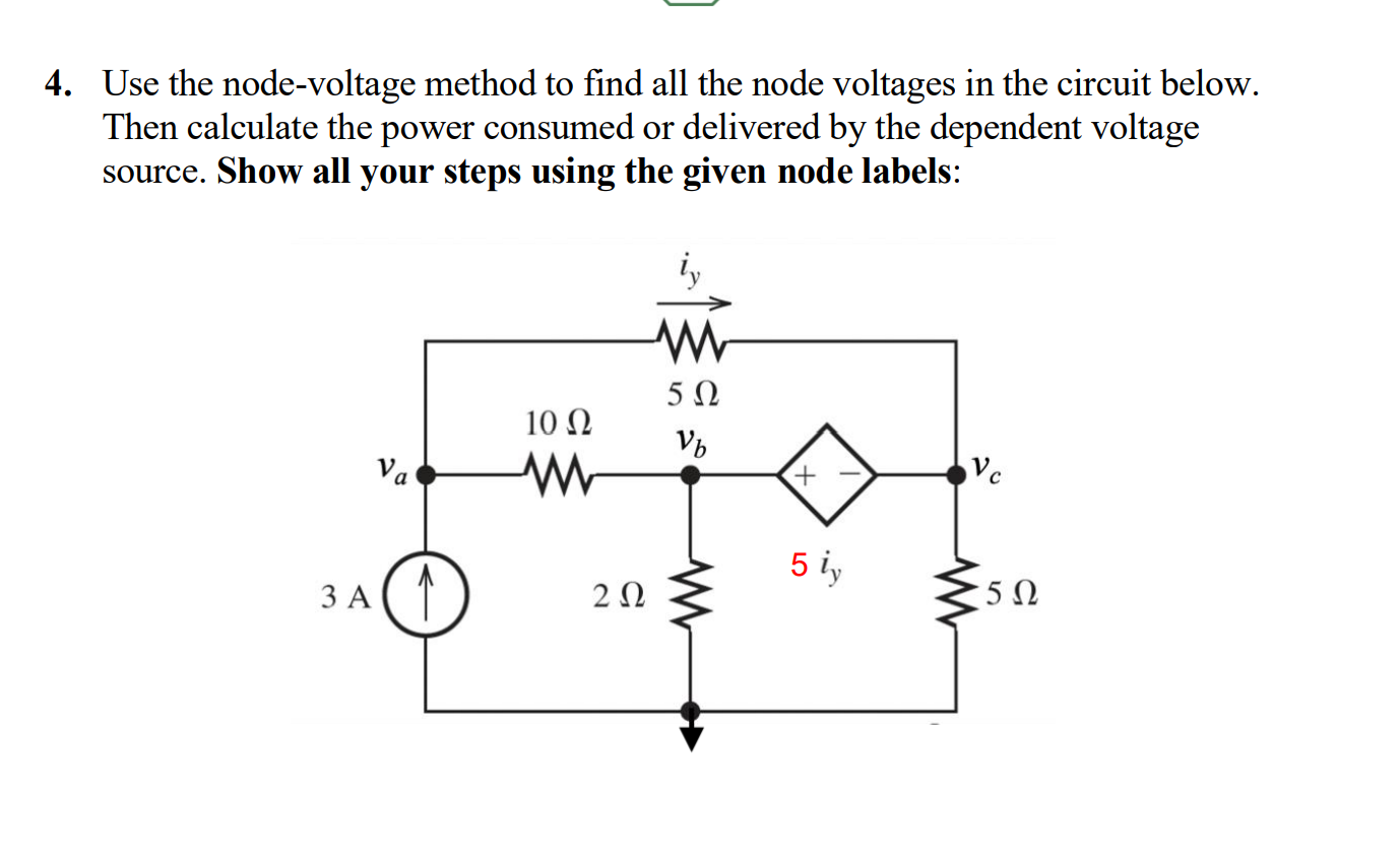 Solved Use The Node-voltage Method To Find All The Node | Chegg.com