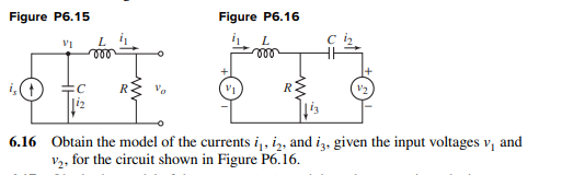 Solved Figure P6.15 Figure P6.16 6.16 Obtain the model of | Chegg.com