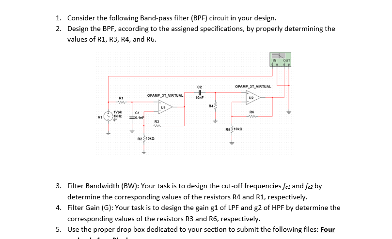 1. Consider the following Band-pass filter (BPF) | Chegg.com