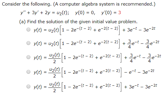Solved Consider the following. (A computer algebra system is | Chegg.com