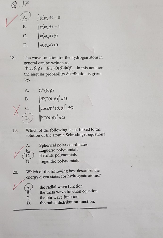 Solved SECTION 1: MULTIPLE CHOICE The multidimensional | Chegg.com