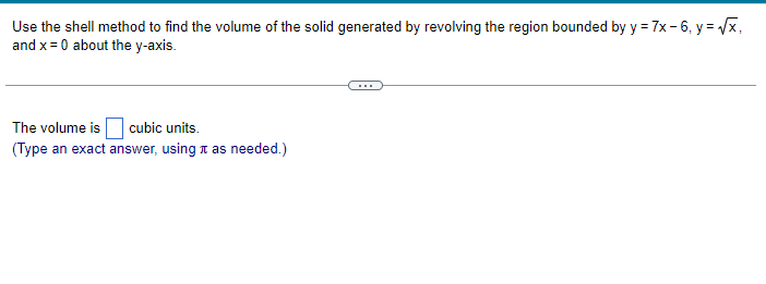 Solved Use the shell method to find the volume of the solid | Chegg.com