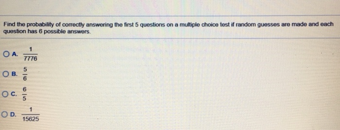 Solved Find The Probability Of Correctly Answering The First | Chegg.com