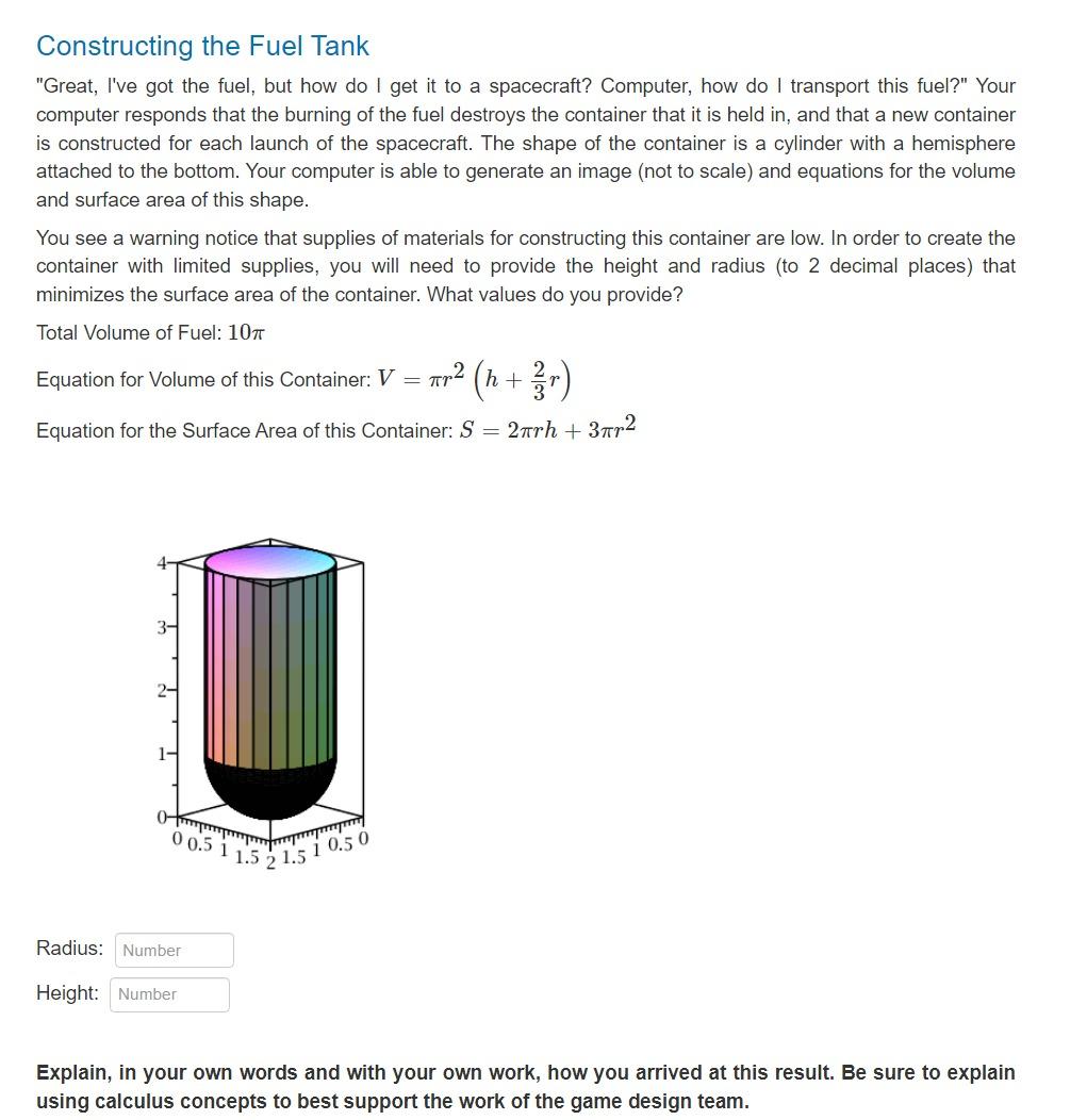Solved Constructing the Fuel Tank "Great, I've got the fuel,