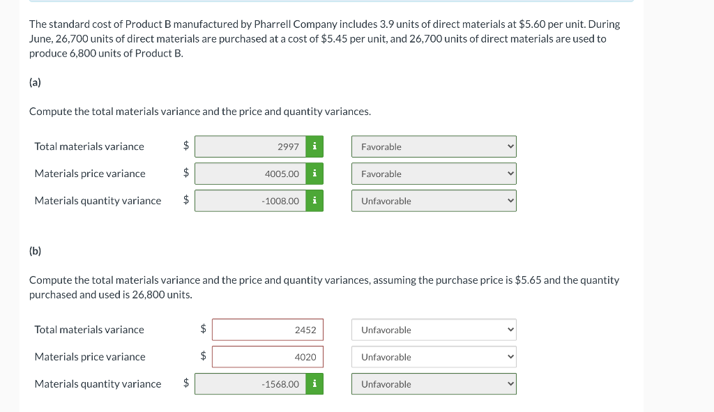 solved-the-standard-cost-of-product-b-manufactured-by-chegg