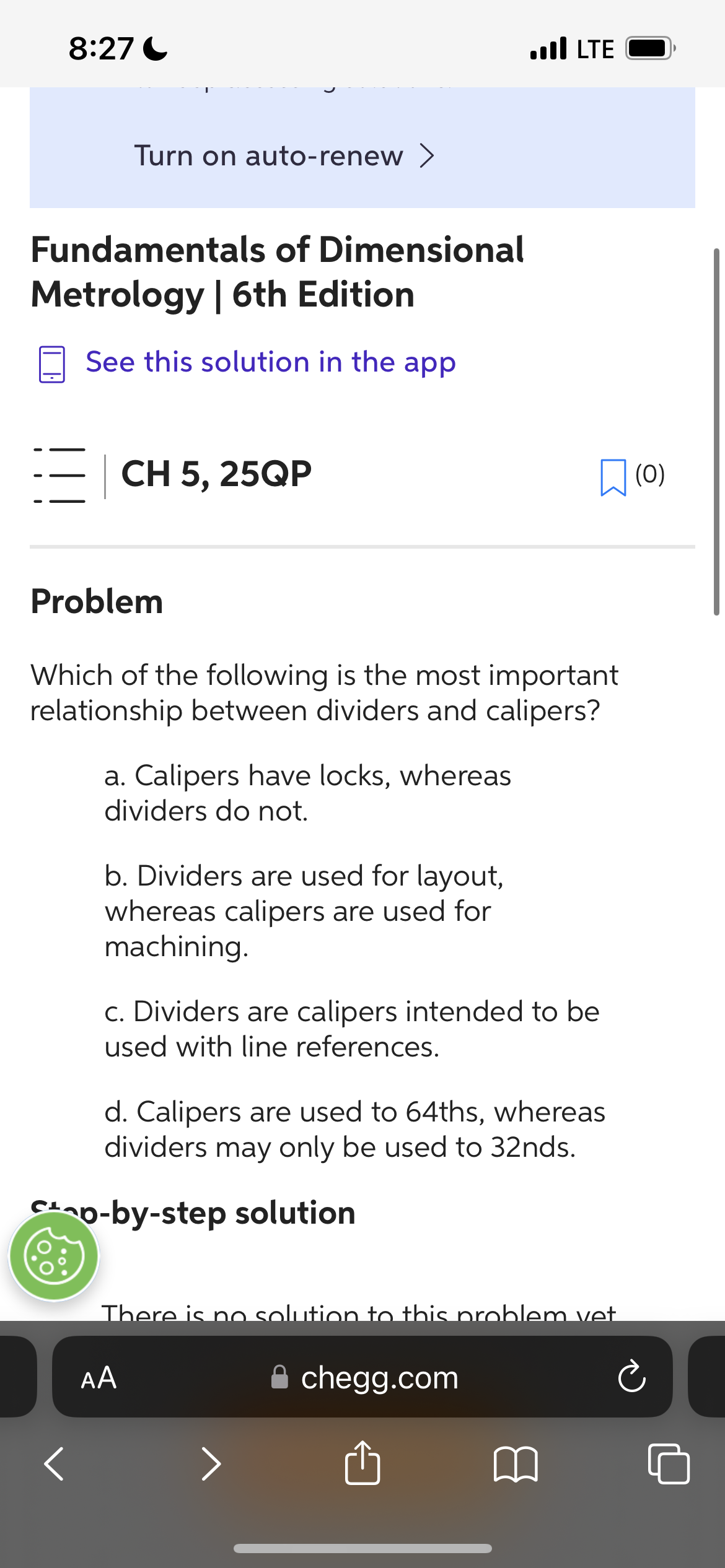 Solved 827 C . Ill LTE Turn on autorenew > Fundamentals of