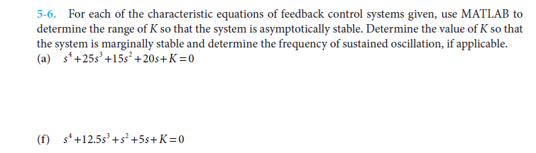 Solved 5-6. For each of the characteristic equations of | Chegg.com