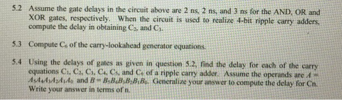 Solved 5.2 Assume The Gate Delays In The Circuit Above Are 2 | Chegg.com