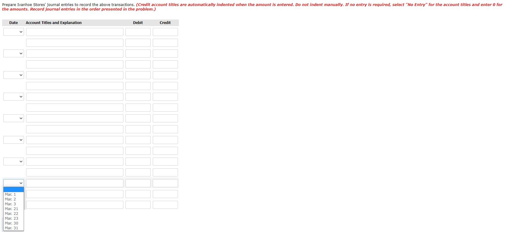 Solved Ivanhoe Stores is a new company that started