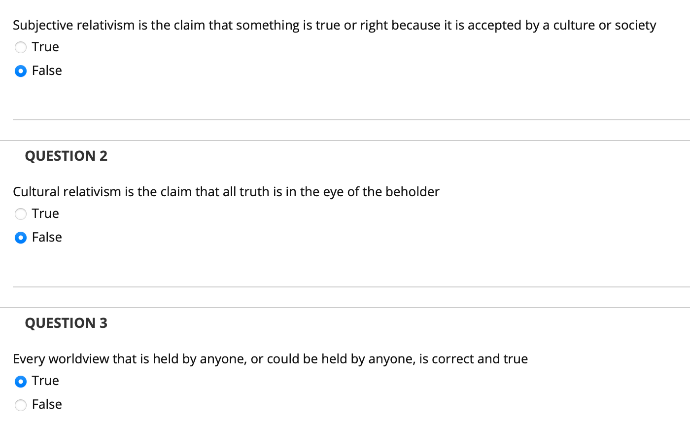 Solved Subjective relativism is the claim that something is | Chegg.com