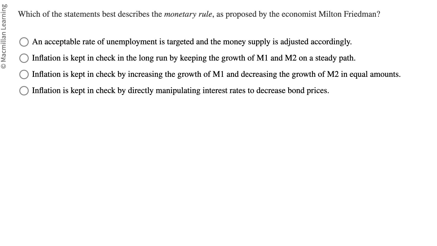 Solved Which Of The Statements Best Describes The Monetary | Chegg.com