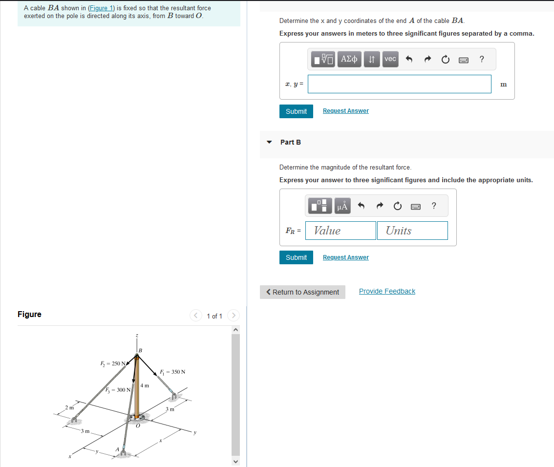 Solved A Cable BA Shown In Is Fixed So That The Resultant | Chegg.com