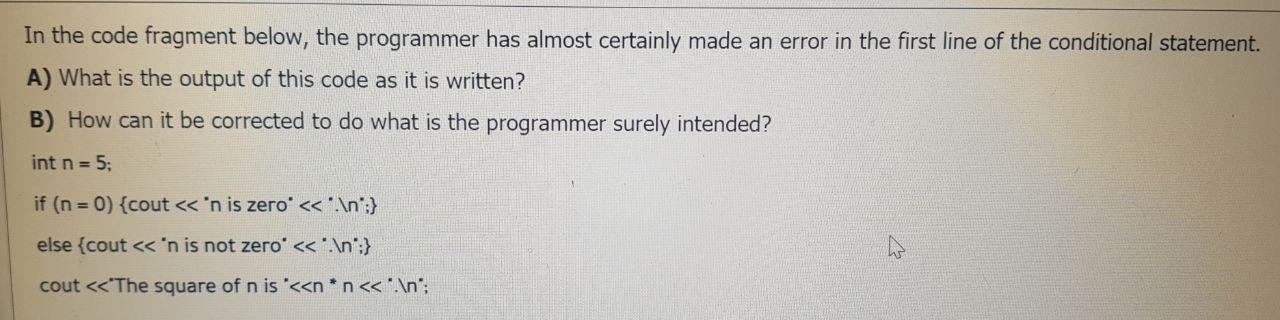 Solved In the code fragment below, the programmer has almost | Chegg.com