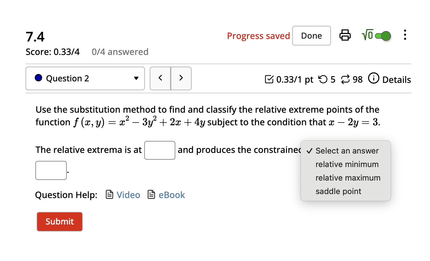 Solved Use the substitution method to find and classify the | Chegg.com