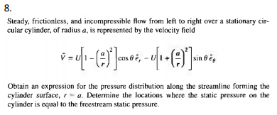 Solved Steady, frictionless, and incompressible flow from | Chegg.com