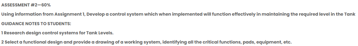 Solved Using information from Assignment 1, Develop a | Chegg.com