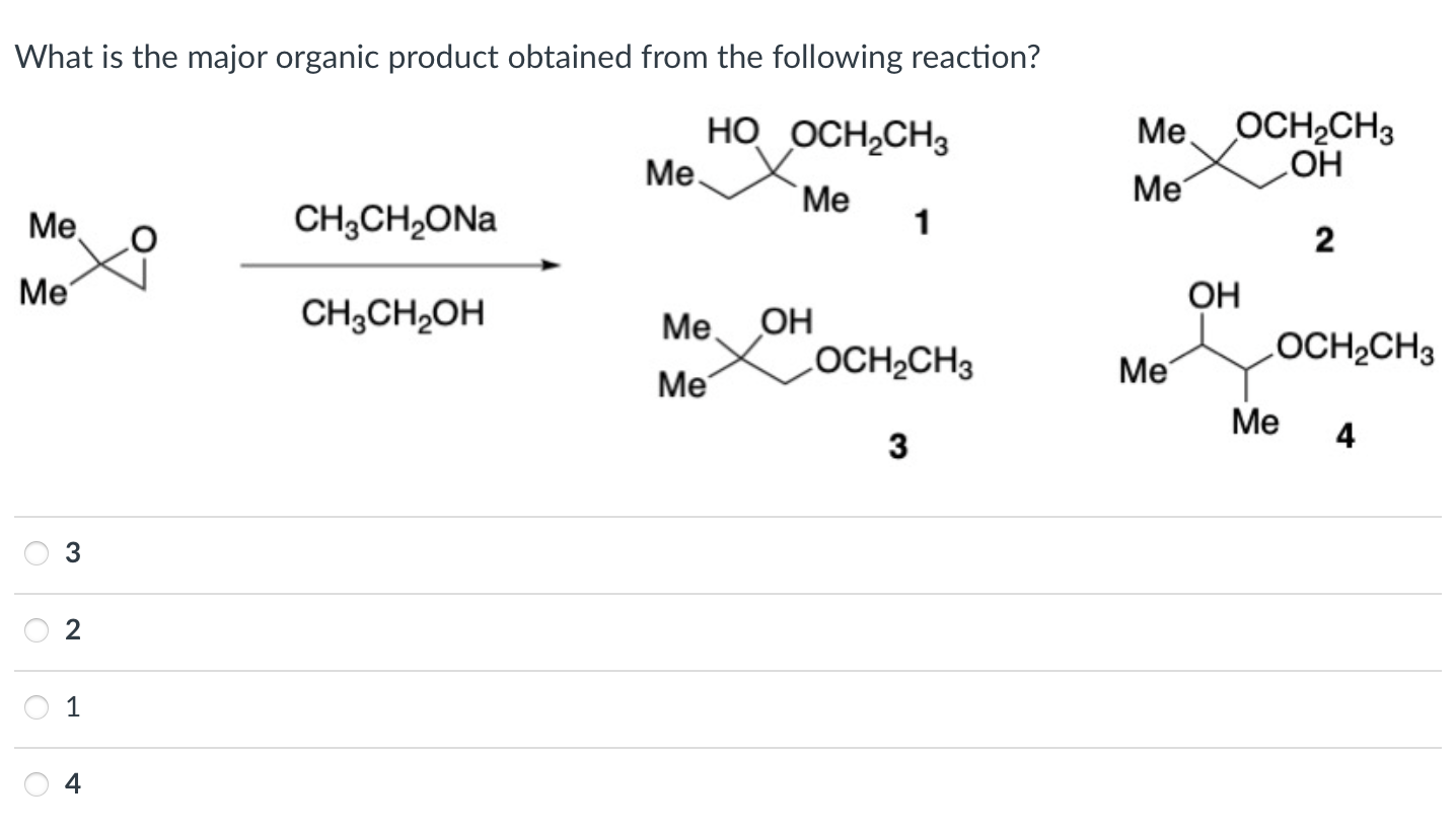 Solved What Is The Major Organic Product Obtained From The | Chegg.com