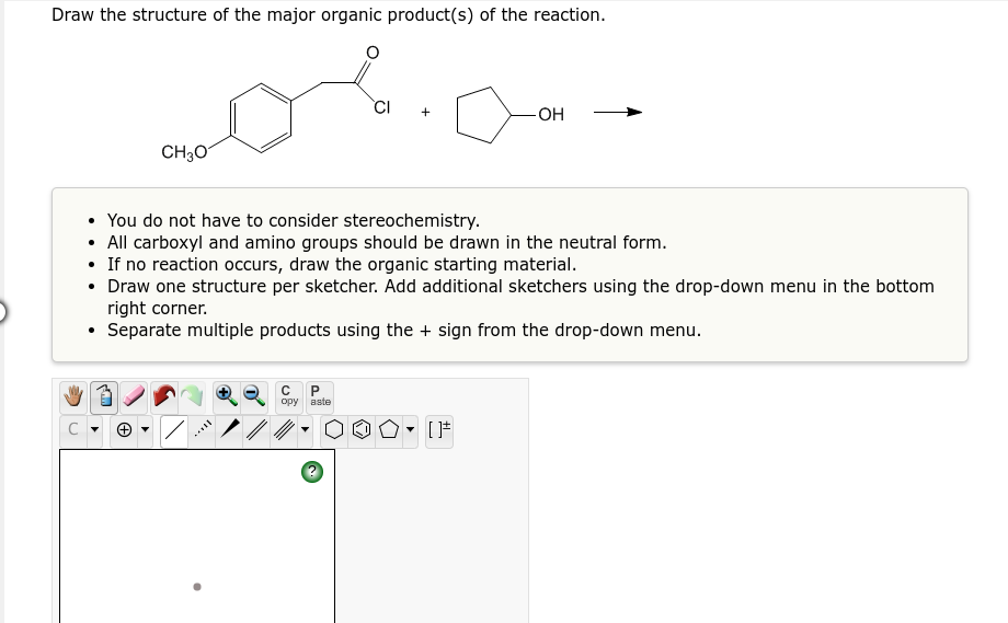 Solved Draw the structure of the major organic product(s) of | Chegg.com