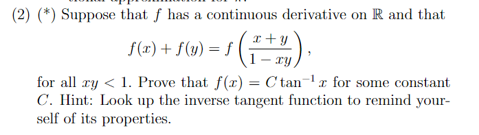 Solved (∗) Suppose that f has a continuous derivative on R | Chegg.com