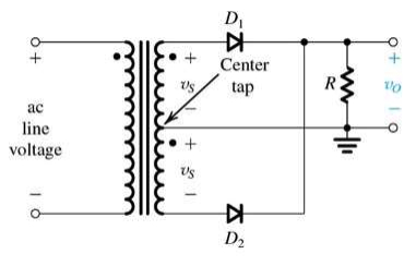 Solved Consider this full wave rectifier circuit when the | Chegg.com