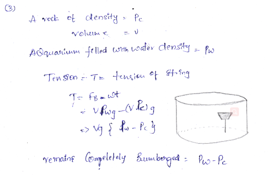 SOLVED: Floating and Density A fishing bobber made of cork floats with  one-tenth of its volume below the water's surface. What is the density of  cork?