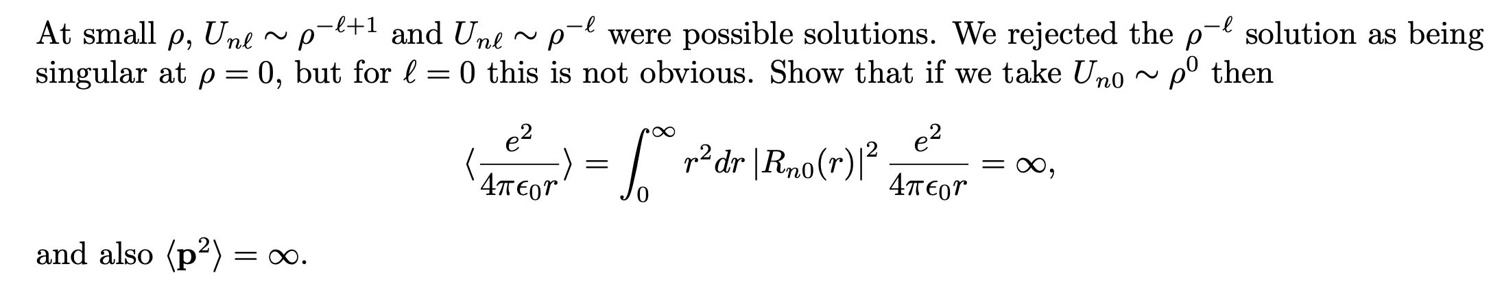 Solved [dr2d2+r2drd+ℏ22m(En+4πϵ0re2−2mr2ℓ(ℓ+1)ℏ2)]Rnℓ(r)=0 | Chegg.com