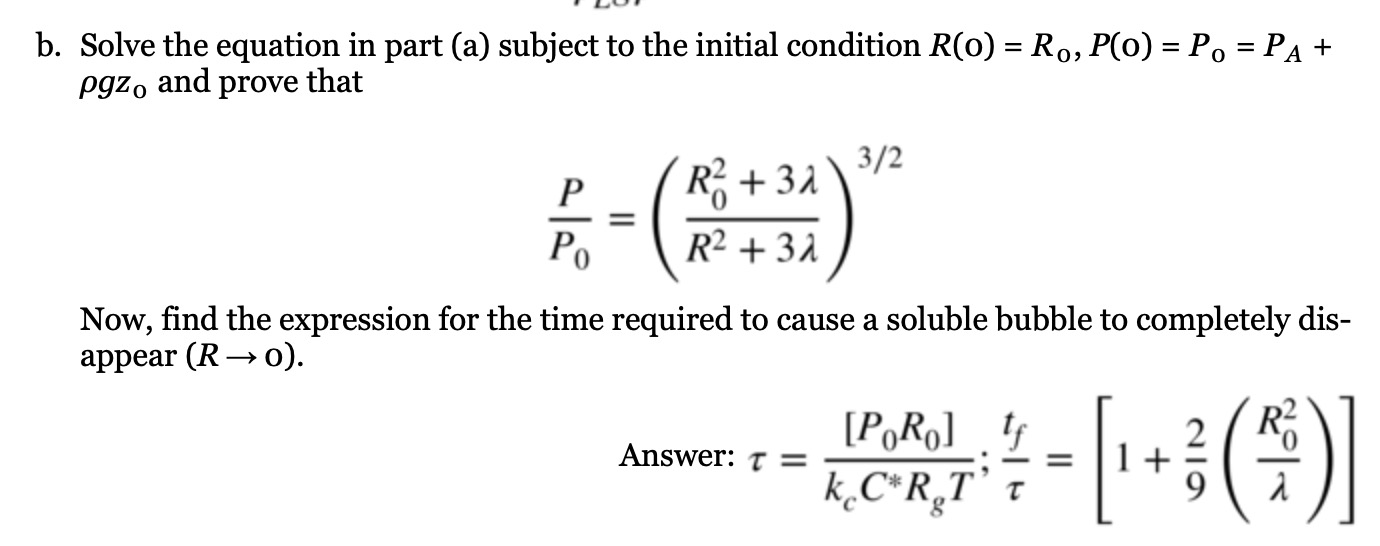 B. ﻿Solve The Equation In Part (a) ﻿subject To The | Chegg.com