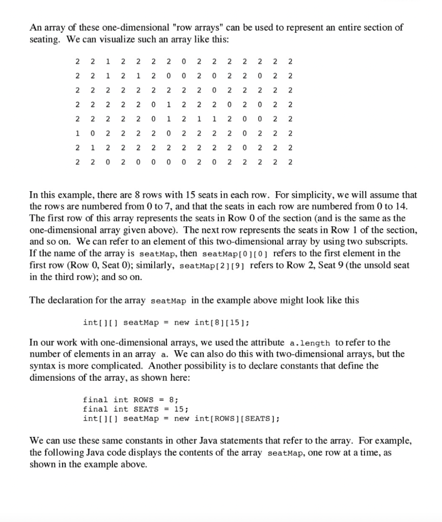 1. In a previous exercise, we used an array to | Chegg.com