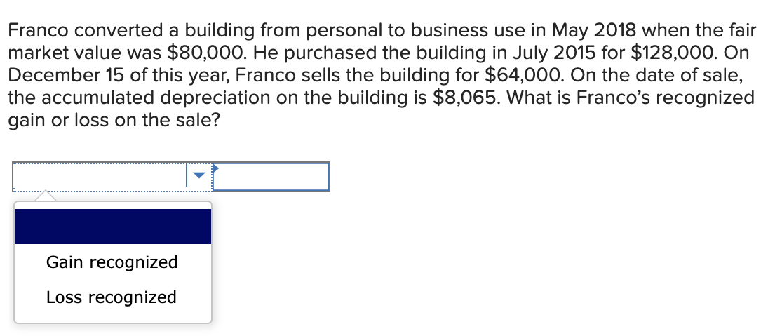 solved-franco-converted-a-building-from-personal-to-business-chegg