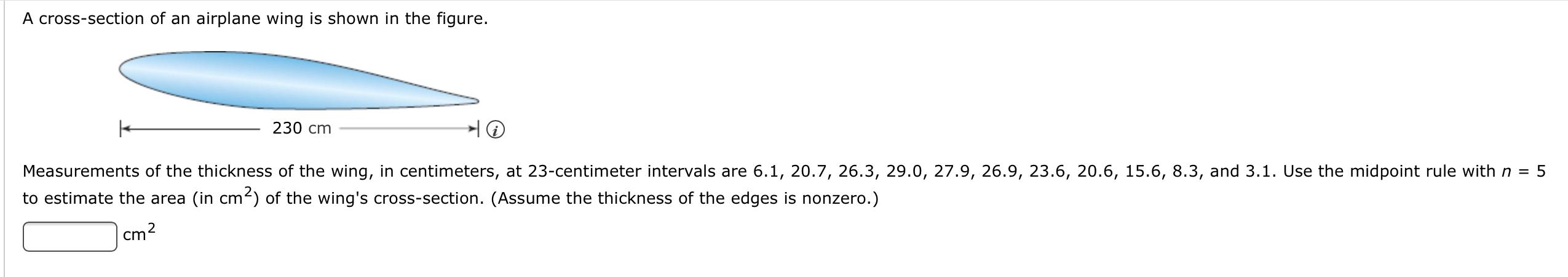 Solved A cross-section of an airplane wing is shown in the | Chegg.com